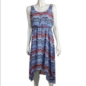 Sophia Christina Chevron Hi-Low‎ Dress
